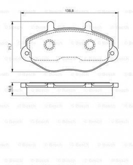 ДИСКОВI КОЛОДКИ ПЕРЕДНI PREMIUM2 BOSCH 0986495112