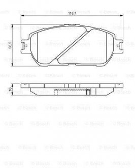 ГАЛЬМІВНІ КОЛОДКИ, ДИСКОВІ BOSCH 0986495160