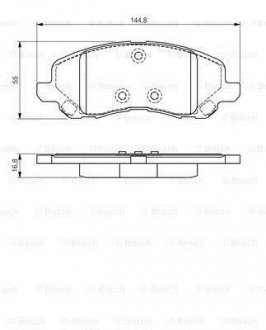 Колодки гальмівні (передні) Jeep Compass/ Patriot 06- (Akebono) BOSCH 0986495170