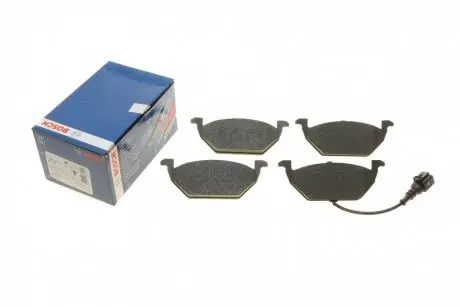 Колодки гальмівні (передні) Audi A3/Skoda Fabia/Octavia 96-13/VW Caddy 04-15/Golf 97- (+датчик) BOSCH 0 986 495 213