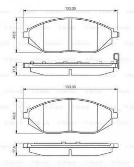 ГАЛЬМІВНІ КОЛОДКИ, ДИСКОВІ BOSCH 0986495349