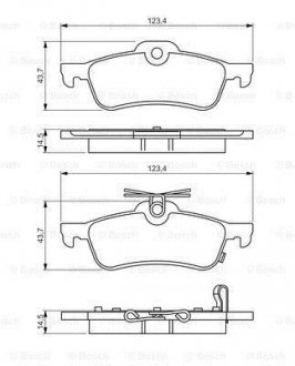 Колодки гальмівні дискові BOSCH 0 986 495 359 (фото 1)