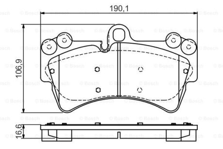 Колодки тормозные (передние) Audi Q7 06-15/Porsche Cayenne/VW Touareg 02-10 BOSCH 0986495435