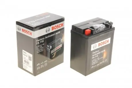 Аккумуляторная батарея 12Ah/125A (134х81х160/+L/B0) (мото) Factory Activated AGM BOSCH 0986FA1150