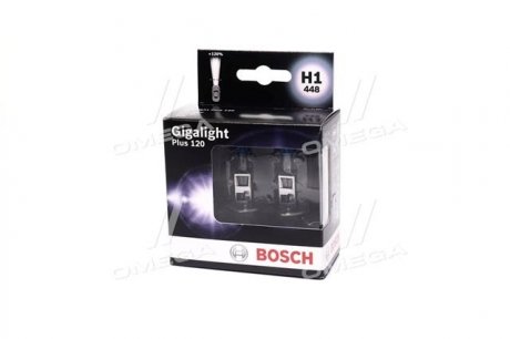 Лампа H1 55W 12V Gigalight Plus 120 бокс 2 шт. - знято з вир-ва BOSCH 1987301105 (фото 1)