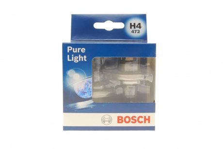 Автолампа H4 12V 60/55W P43t Pure Light (к-кт 2 шт,) BOSCH 1 987 301 405 (фото 1)