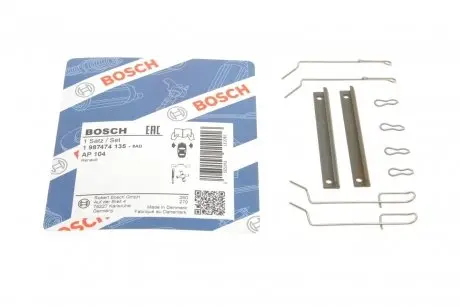 Планка суппорта (переднего) прижимная (к-кт) Peugeot 205/305/Renault Espace/Clio 82-98 BOSCH 1 987 474 135