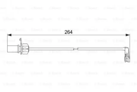 Датчик зносу гальмівних колодок (передніх) Audi A6/A7/A8 09- (L=264mm) BOSCH 1 987 474 517