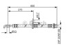 Шланг гальмівний (передній) (L) Toyota Avensis/Corolla 1.4-2.4D 01-08 (L=581mm) BOSCH 1 987 476 246 (фото 1)