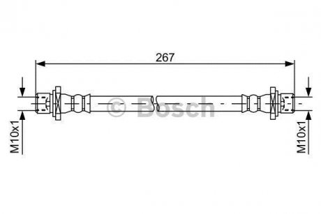 Шланг гальмівний (задній) Subaru Legacy III-IV 98-09 (L=235mm) (L) BOSCH 1 987 481 584