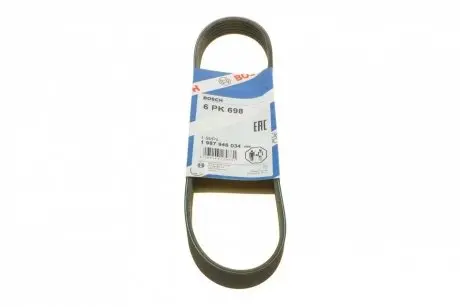 Ремінь генератора поліклиновий Citroen Jumper/Fiat Ducato/Peugeot Boxer 2.0 94- (6PK698) BOSCH 1 987 946 034