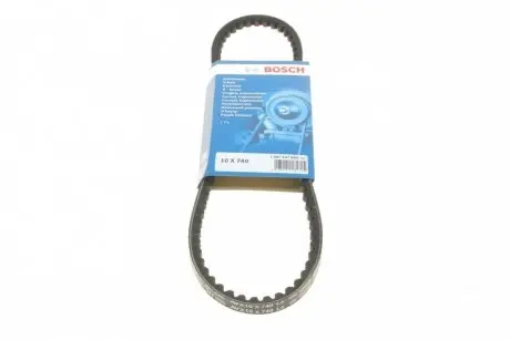 Ремінь генератора VW Jetta/Passat 1.6/1.9TD/D 80-93/Peugeot 305/604 1.5-2.5D 77-86 (10x740) BOSCH 1 987 947 685