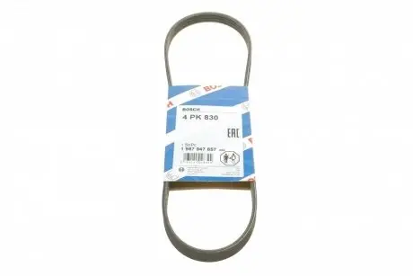 Ремінь генератора Nissan Primera/Micra/Note 1.2-2.0 90-10/Chevrolet Aveo 1.2 04- (4PK830) BOSCH 1 987 947 857