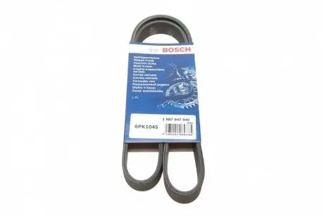 Ремінь генератора VW Golf III/Passat/T4 1.9D/TD 90-04/Opel Corsa F 1.2 19-/Fiat Scudo 1.9D 98-06 BOSCH 1 987 947 940