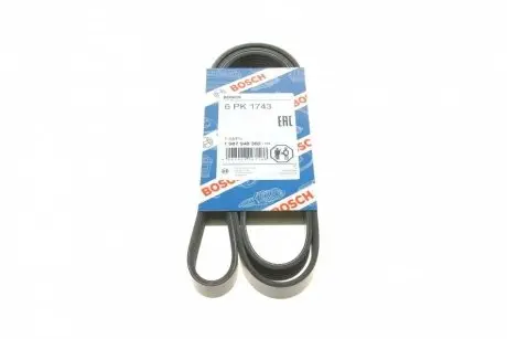 Ремень генератора Peugeot 206/306/4007/406/4007/Citroen C5 1.9TD/2.0/2.2HDI 96- (6PK1743) BOSCH 1 987 948 360