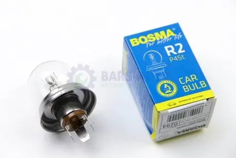 Автолампа P45T 24V 55/50W R2 Bosma 0294