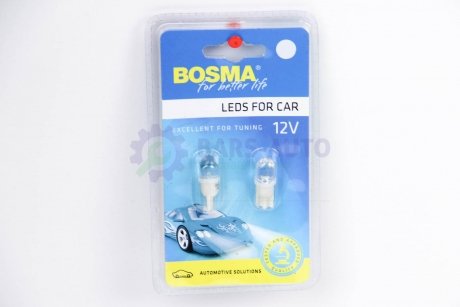 Автолампа T10 LED 12V 1XSTANDARD LED WHITE (2 шт) Bosma 2441 (фото 1)