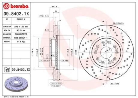 Гальмівний диск BREMBO 0984021X