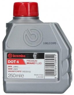 Гальмівна рідина (DOT 4), 0.25л BREMBO LA4002