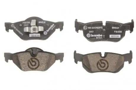 Комплект тормозных колодок из 4 шт. дисков BREMBO P06038X