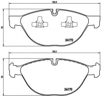 Колодки гальмівні дискові BREMBO P06058 (фото 1)