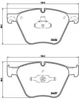 Комплект гальмівних колодок з 4 шт. дисків BREMBO P06073