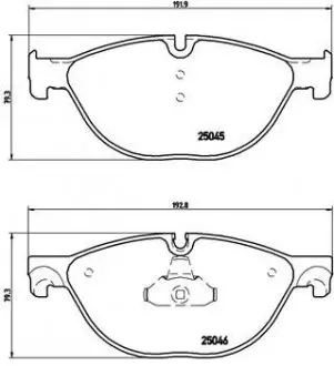 Колодки тормозные дисковые BREMBO P06076