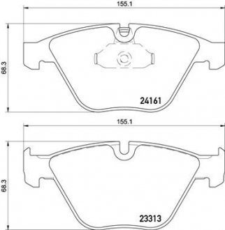 Комплект гальмівних колодок з 4 шт. дисків BREMBO P06081