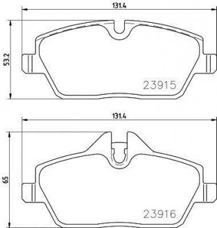 Гальмівні колодки пер. BMW i3 13- BREMBO P 06 091