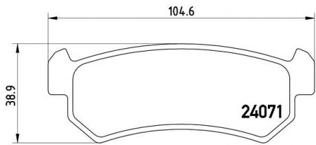 Комплект тормозных колодок из 4 шт. дисков BREMBO P10001 (фото 1)