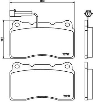 Гальмівні колодки, дискові BREMBO P23115