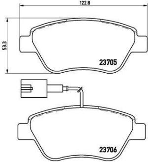 Гальмівні колодки, дискові BREMBO P23141 (фото 1)