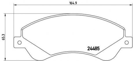 Комплект гальмівних колодок з 4 шт. дисків BREMBO P24065 (фото 1)