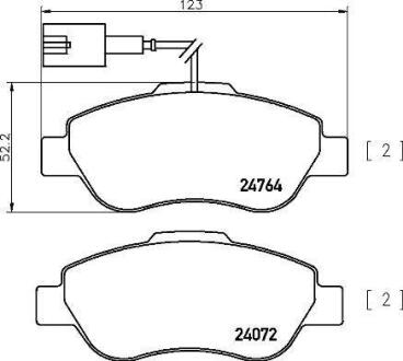 Гальмівні колодки, дискові BREMBO P24150