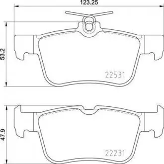 Комплект тормозных колодок из 4 шт. дисков BREMBO P24175