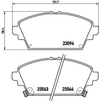 Комплект тормозных колодок из 4 шт. дисков BREMBO P28029 (фото 1)