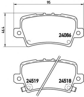 Комплект тормозных колодок из 4 шт. дисков BREMBO P28038