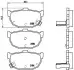 Комплект тормозных колодок из 4 шт. дисков BREMBO P30003 (фото 1)
