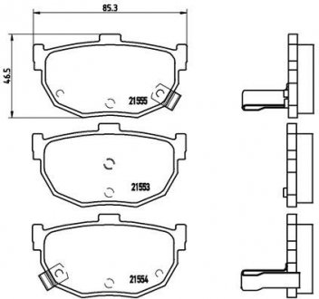 Комплект тормозных колодок из 4 шт. дисков BREMBO P30003 (фото 1)