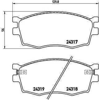 Колодка тормозов. диск. HYUNDAI ACCENT, KIA RIO II передн. (выр-во) BREMBO P 30 026
