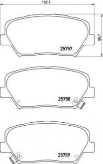 Комплект тормозных колодок из 4 шт. дисков BREMBO P30070