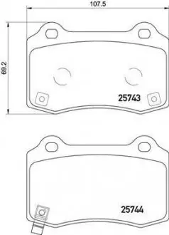 Колодки гальмівні дискові BREMBO P30074