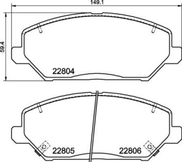 Гальмівні колодки, дискові BREMBO P30110