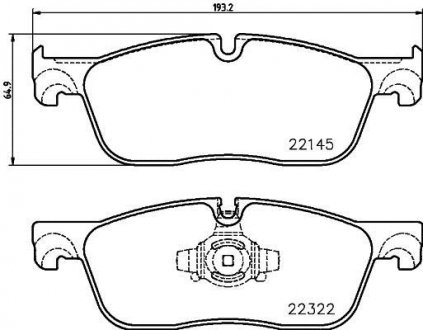 Комплект тормозных колодок из 4 шт. дисков BREMBO P36035 (фото 1)