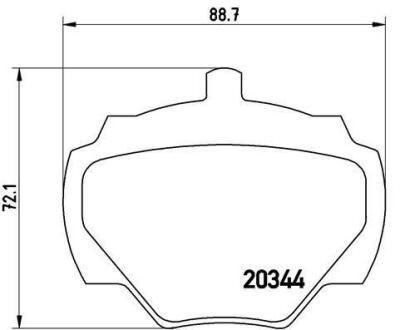 Комплект гальмівних колодок BREMBO P44001