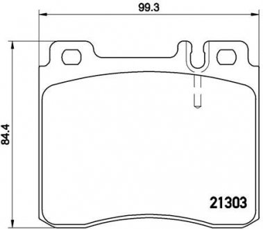 Комплект тормозных колодок из 4 шт. дисков BREMBO P50018 (фото 1)