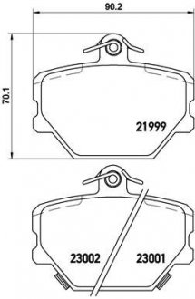 Комплект тормозных колодок из 4 шт. дисков BREMBO P50038