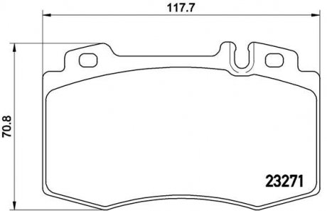 Комплект тормозных колодок из 4 шт. дисков BREMBO P50041 (фото 1)
