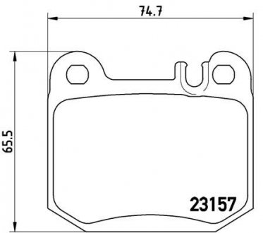 Комплект гальмівних колодок з 4 шт. дисків BREMBO P50043 (фото 1)