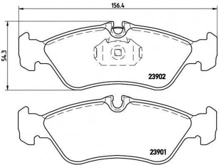 Комплект тормозных колодок из 4 шт. дисков BREMBO P50082 (фото 1)